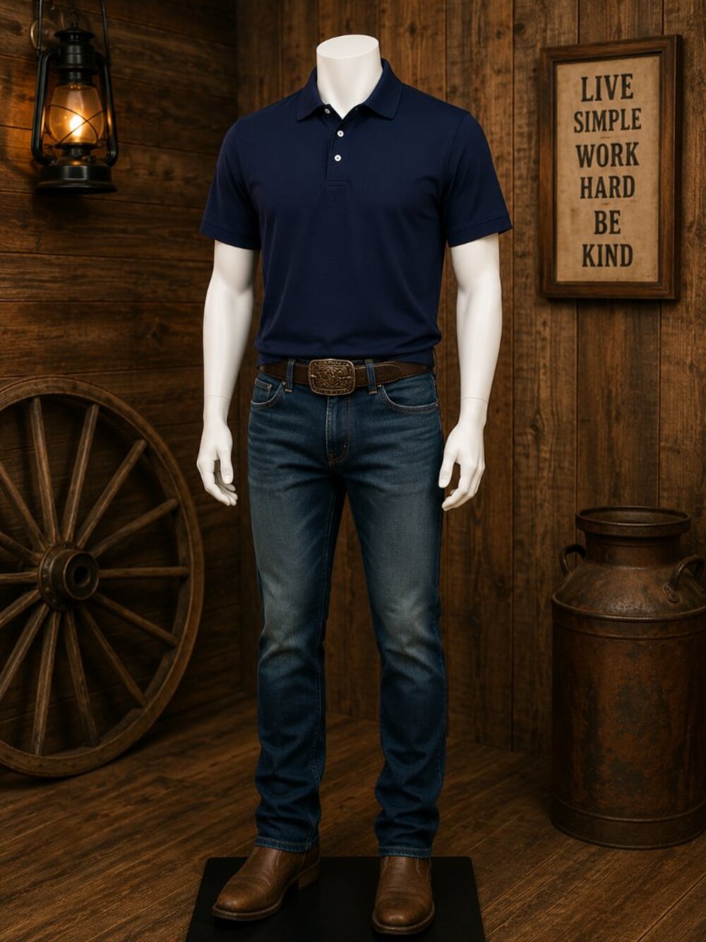 Club Room Men's Polo Shirt | Size Small | Navy Blue | 100% Cotton | Washed, Neve